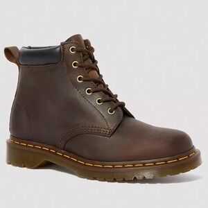 Dr. Martens® 939 Ben Six-Eye Core boot brown distressed worn in leather US 9 GUC